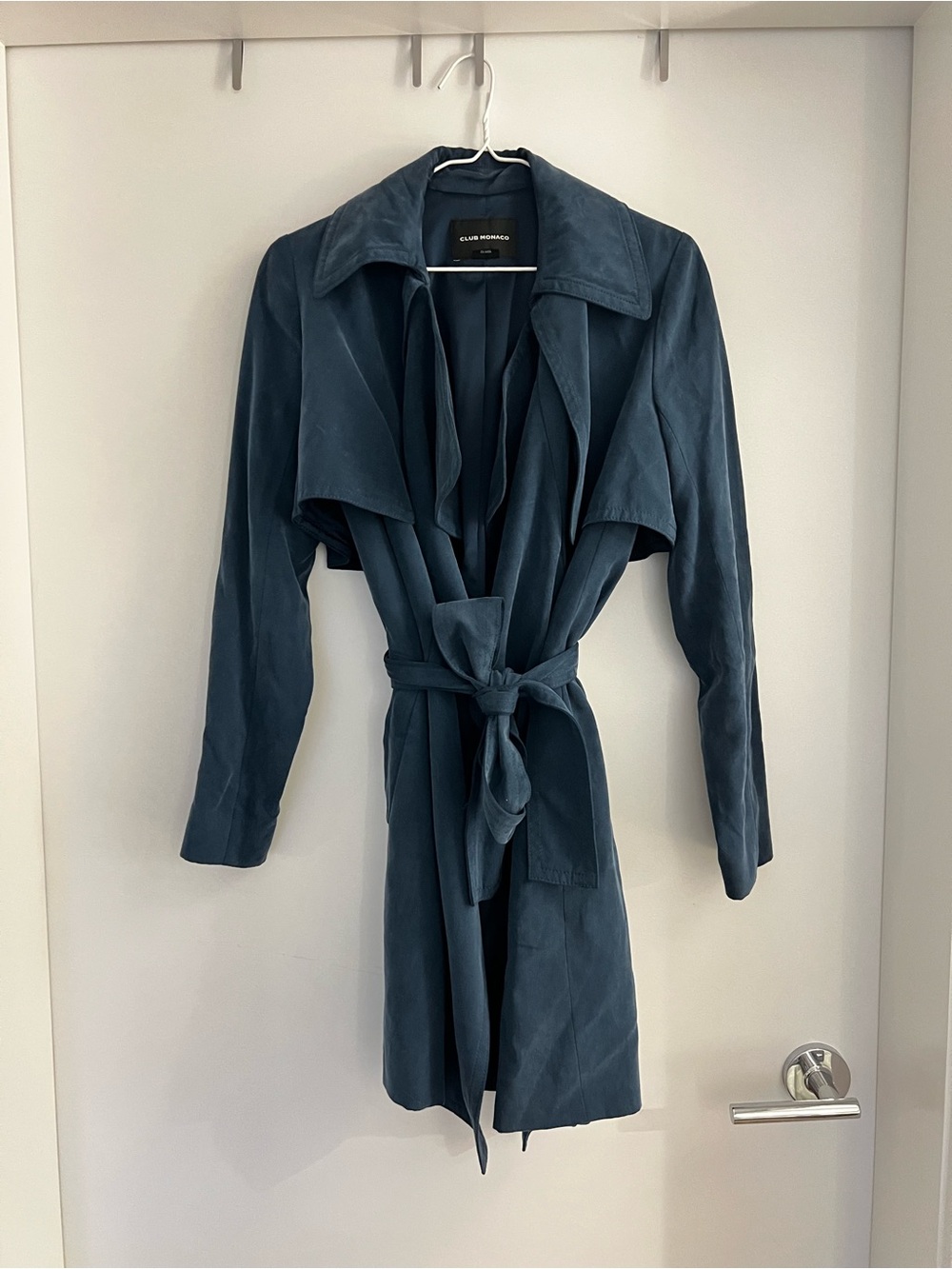 Club Monaco Deep Teal Belted Trench